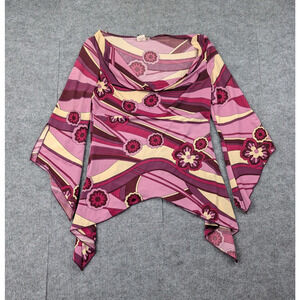 Vintage Rave Top Womens Medium Y2K Whimsical Fairy Y2K Phoebe Buffet Retro 90s